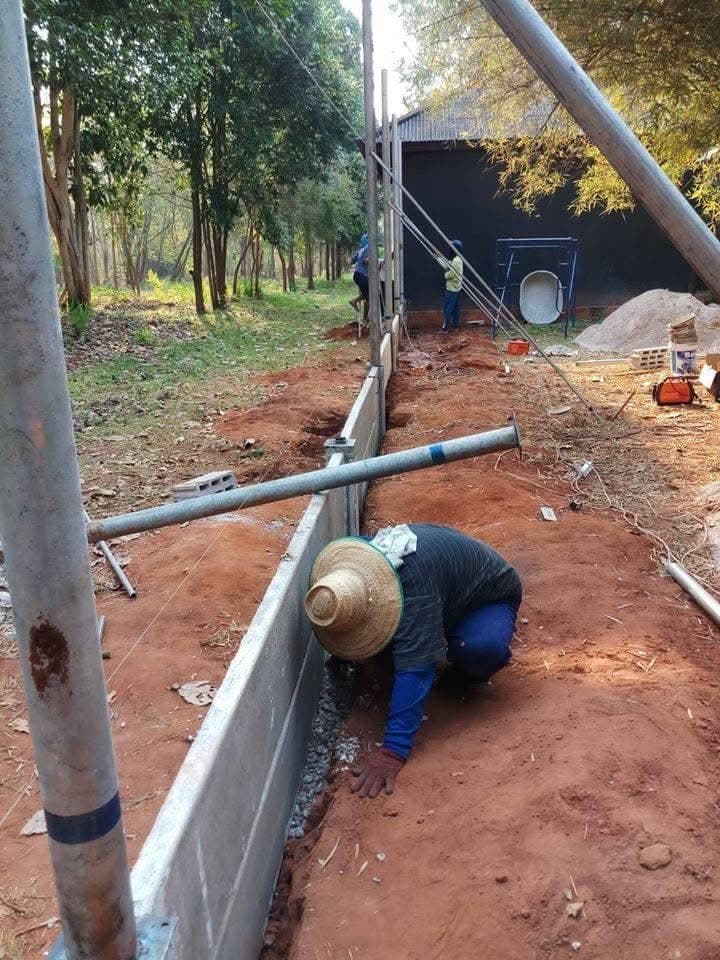 Thailand tiger enclosure construction